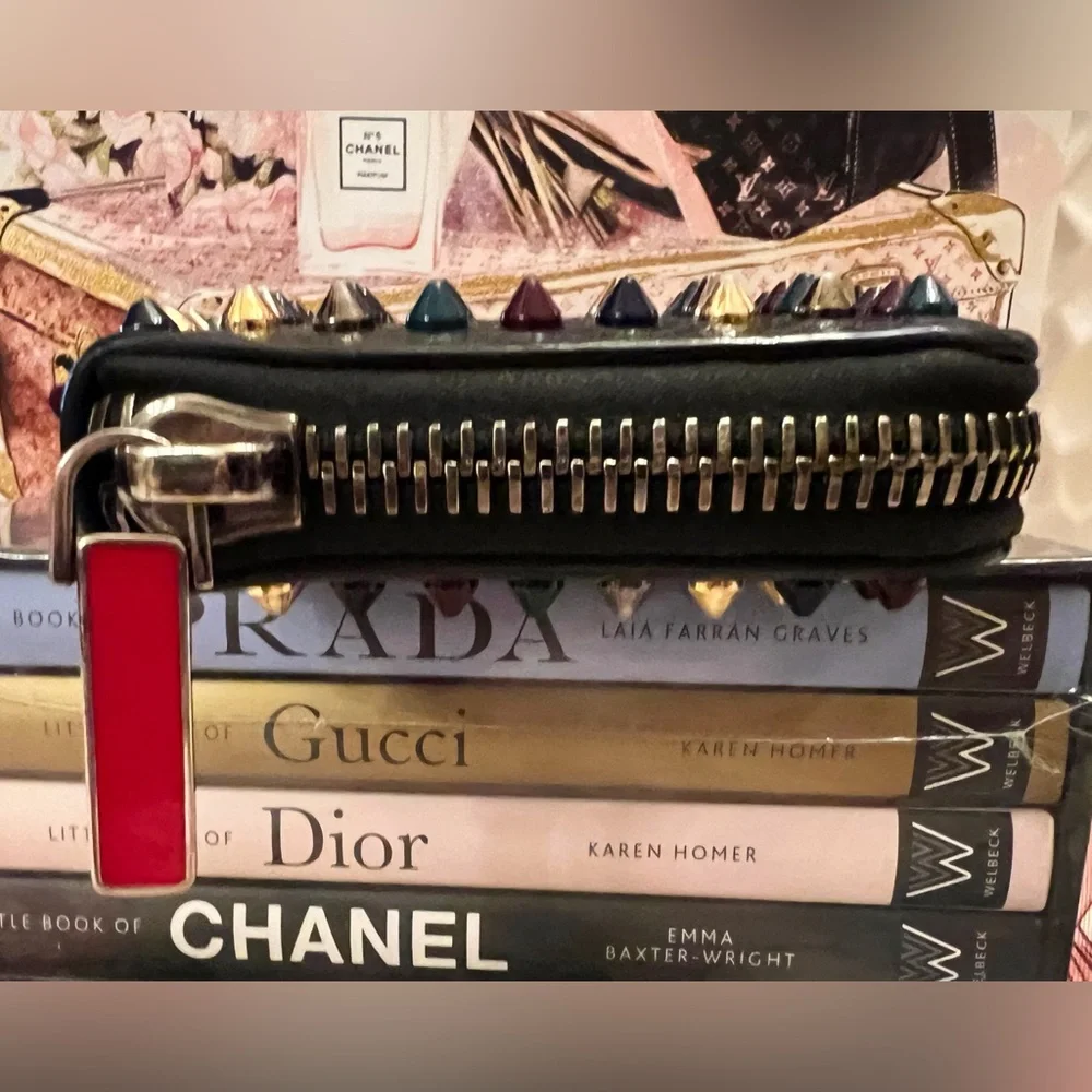 CHRISTIAN LOUBOUTIN Panettone wallet EMPIRE SPIKES in black/multi - Picture 5 of 11